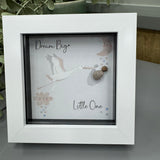 Mini Framed Pebble Art -White block square frame 12.5cm
'Dream Big Little One' PPMW06