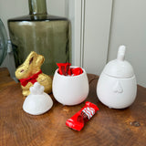 Matte White Small Egg Jars - Hen or Rooster
