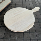 Whitewashed Beaded Mango Large Chopping Board