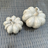 Beige Mottled Ceramic Pumpkins - 2 sizes
