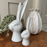 Ceramic Rabbit Head Decoration - 2 sizes