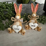 Ruth Rabbit Sitting Figure with heart - 'Friend'