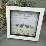Midi Framed Pebble Art - 'Elephants - Wherever you may wonder...