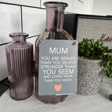 Mini Metal Hanging Signs - Mum you are braver then you believe....