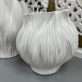 Handmade White Flora Vase - Medium