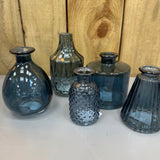 Small Glass Bottle Vases Blue - 4 styles