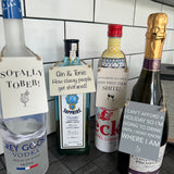 Mini Metal Hanging Signs - Drinking Quotes