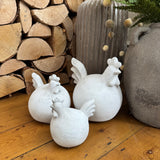 Garden Decoration - Concrete Female Rooster with fan tail - 3 sizes