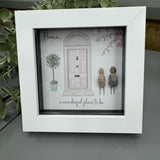 Mini Framed Pebble Art - 'New home, new adventures, new memories'