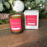 Votive Glass Filled Candle - 'Merry Christmas'
