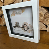 <p><em><strong>Pebble Art by La De Da Living </strong></em></p> <p><em><strong>Award winning keepsake gifts - Handmade in the Cotswolds </strong></em></p> <h3><br></h3> <h3>Framed Pebble Art - Midi White block square frame 17.5cm</h3> <h3>'Home Sweet Home - There's no place like home'</h3>