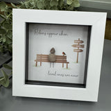 Mini Framed Pebble Art -White block square frame 12.5cm
'Robins appear when loved ones are near' PPMW23