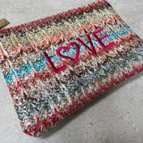 Eliza Gracious - Stripe woven 'LOVE' bag | 2 colours
