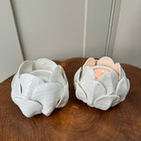 Nerea White Flower Candle Holders - 2 styles