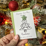Christmas Crystal On Card - Aventurine Star