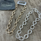 Eliza Gracious - Short double link chain Necklace | Matt Silver