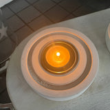 Frosted star Glass Hurricane Candle Holder - 2 sizes
