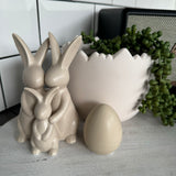 Matte White Egg Shell Pot - Large