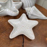 Coastal Collection - Off-white Textured Porcelain Star Fish Dish 15cm
