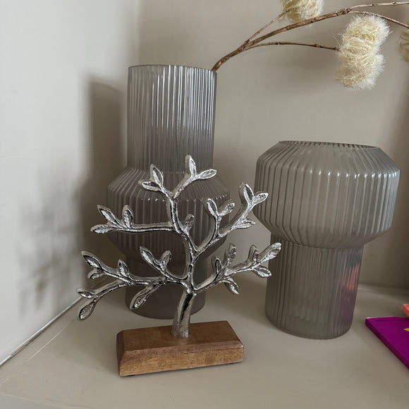Aluminium Silver Small Tree of Life H22cm