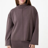 Luxe Jersey Straight Legged Trouser - Mocha M/L