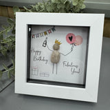Mini Framed Pebble Art - 'Happy Birthday to a very special friend'