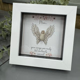 Mini Framed Pebble Art - 'Dad, deep in our hearts you'll always stay...'