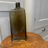 Large Brown Glass Flask Vase H36cm
