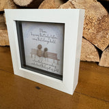 Mini Framed Pebble Art - 'Mum has ears that truly listen...'