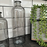 Glass Bottle Vases Smokey Grey - Large