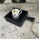 Black Wooden Display/Storage Box with handle 30cm