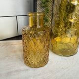 Small Glass Bottle Vases Yellow - Round globe