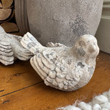 Garden Decoration - Distressed Concrete Birds