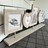 Wooden Long 5 Picture Collage Photo Frame
