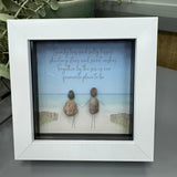 Mini Framed Pebble Art - 'Sandy toes and Salty kisses...'