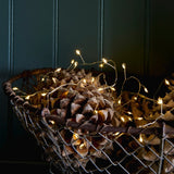 Illuminating ideas by Lightstyle London; Silver Cluster Outdoor 80LEDs Battery 3.2m Light Chain