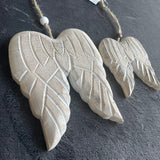 Hanging Natural Wood Angel Wings - Small & Medium