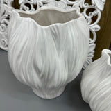 Handmade White Flora Vase - Medium