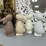 Matte Tone Standing Rabbits - Beige