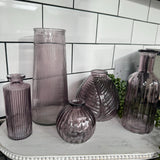 Small Glass Bottle Vases Amethyst - 4 styles