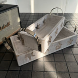Whitewashed wooden Star Tray with handles - 2 sizes