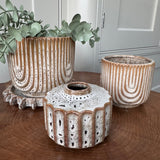 Dora Textured Planter Neutral tones - Large