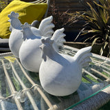 Garden Decoration - Concrete Female Rooster with fan tail - 3 sizes