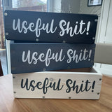Wooden Rectangular Box - Useful Sh*t!