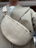 Eliza Gracious - Raffia Sling Bag Cream