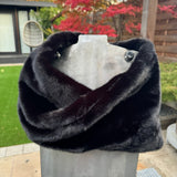 Eliza Gracious - quality affordable design led branded costume jewellery.
Super soft Faux Fur Snood / Collar
Colour - Black