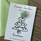 Christmas Crystal On Card - Aventurine Star