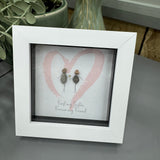 Mini Framed Pebble Art - 'First My Sister, Forever My Friend'