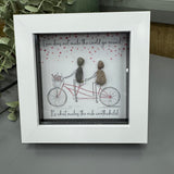 Mini Framed Pebble Art - White block square frame 12.5cm
'Love does not make the world go round... Its what makes the ride worthwhile!' PPMW10