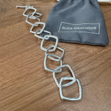 Eliza Gracious - Square Link Chain Bracelet | Pale Gold